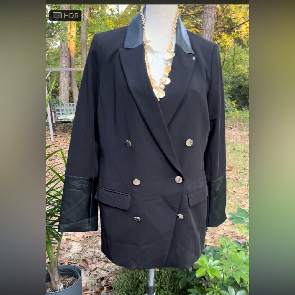 Tommy Hilfiger Blazer NWT, Black Double Breasted with Pockets, Size 14, Lined